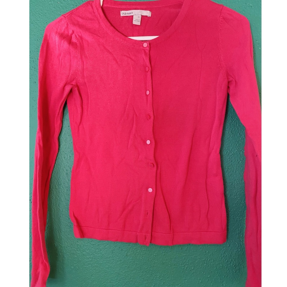 Pink Old Navy Button up sweater